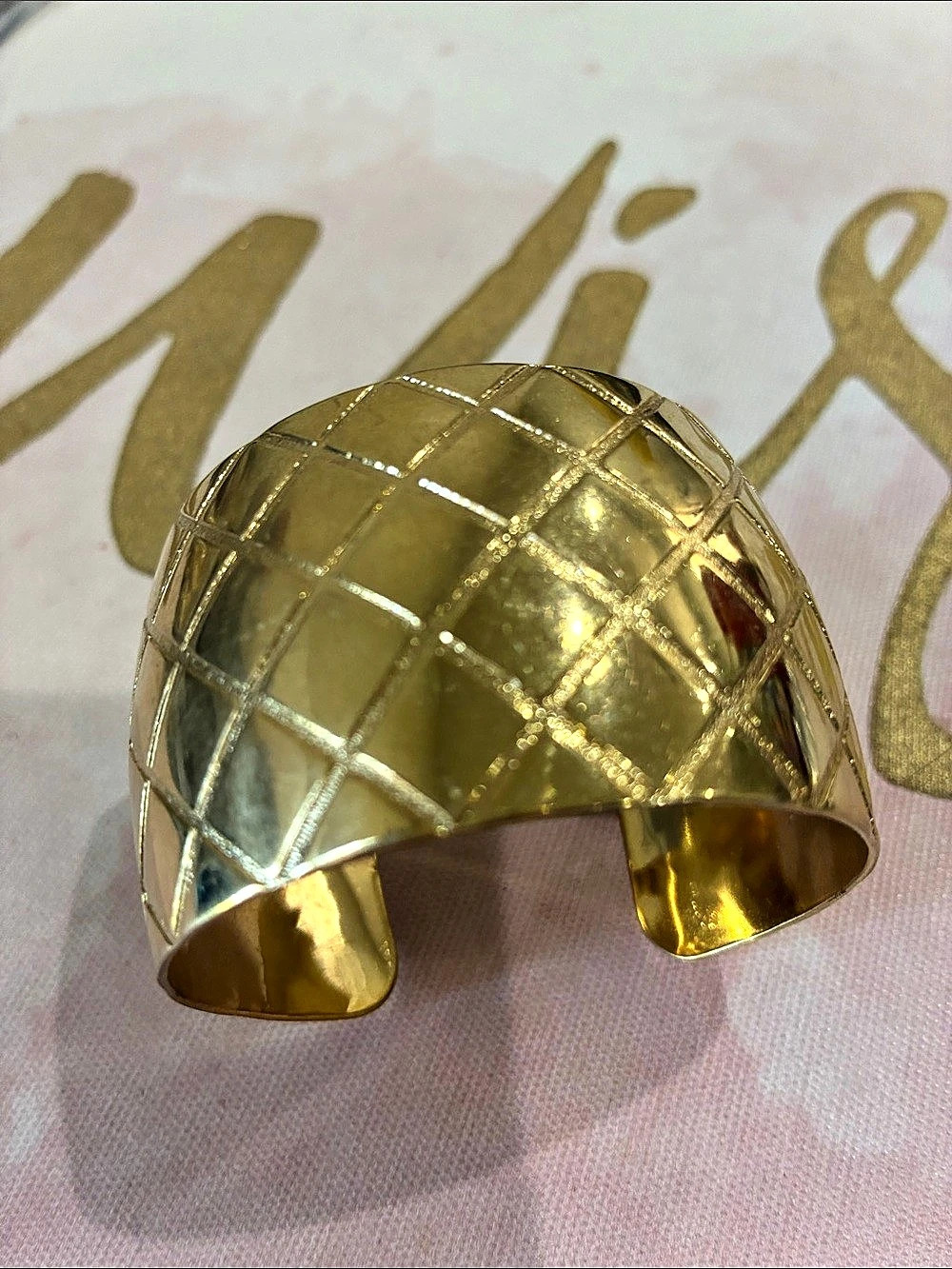 Gold Geometric Cuff Bracelet